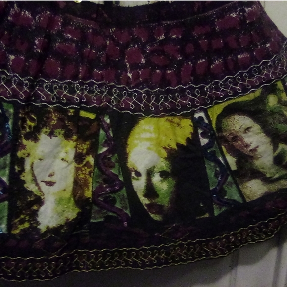 Artisan Skirt Batik Screenprint Museum Italy - Picture 5 of 14